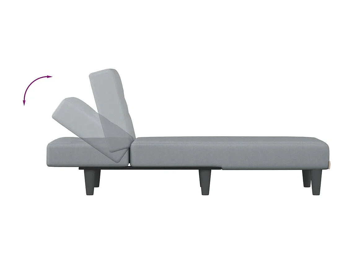 Chaiselongue Hellgrau Stoff