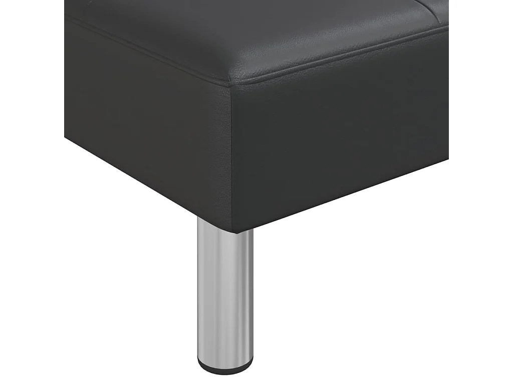 Chaiselongue Schwarz Kunstleder