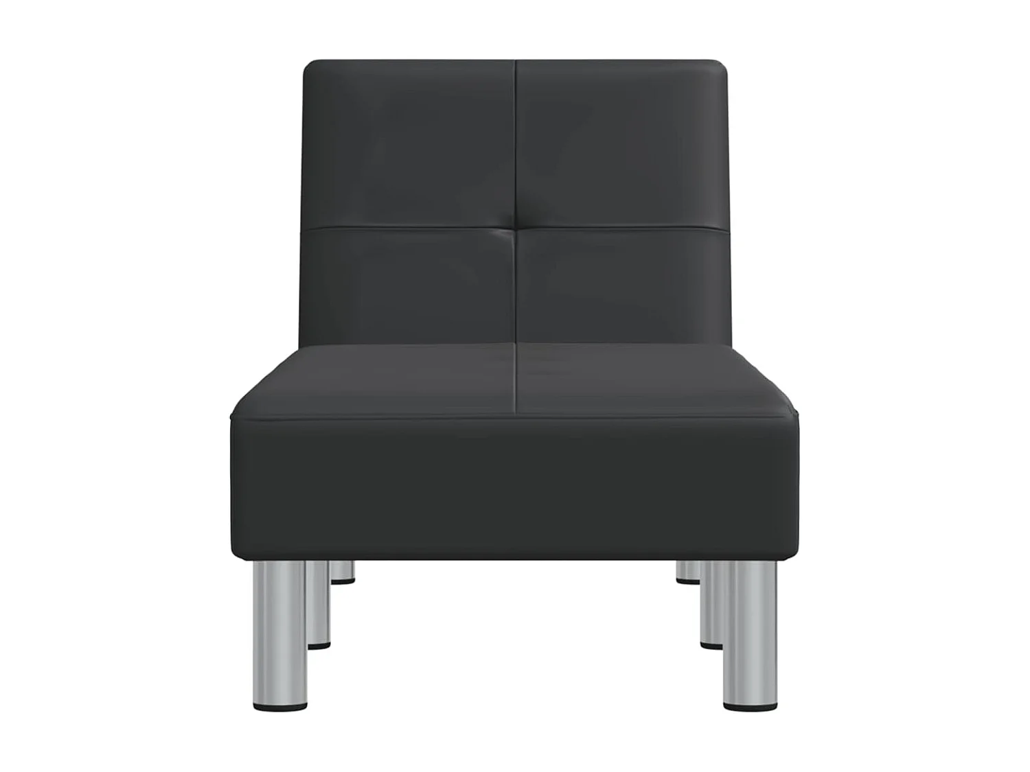 Chaise longue kunstleer zwart