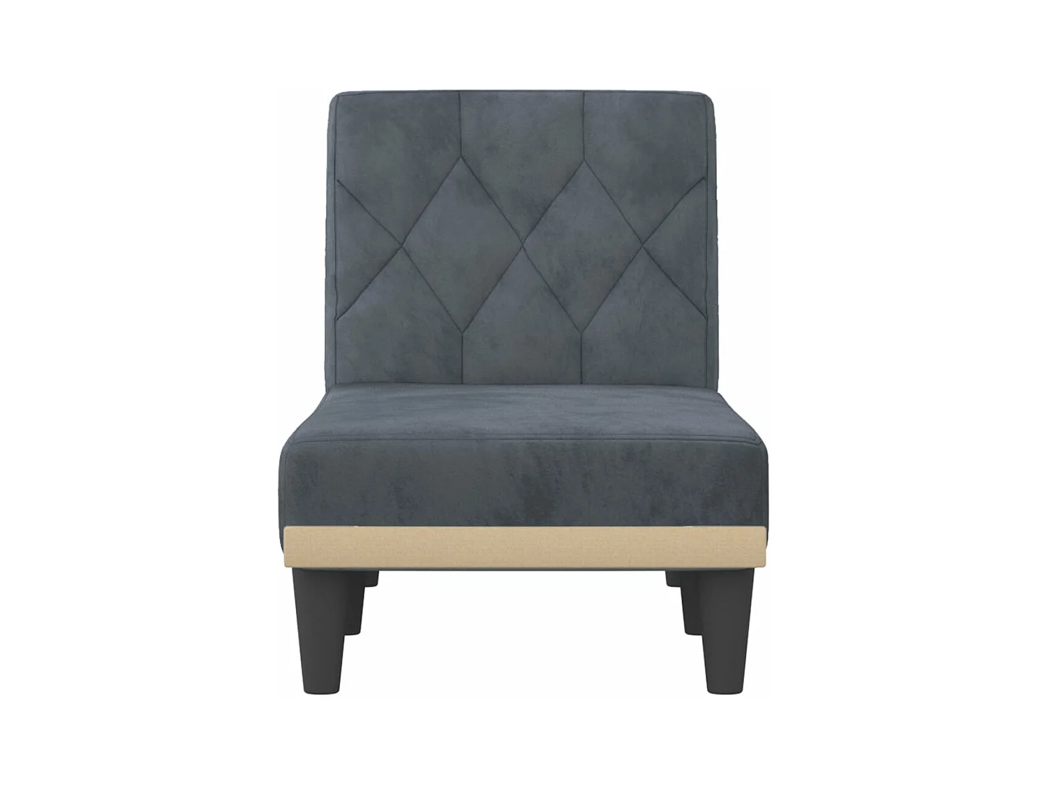 Chaise longue veludo cinzento-escuro