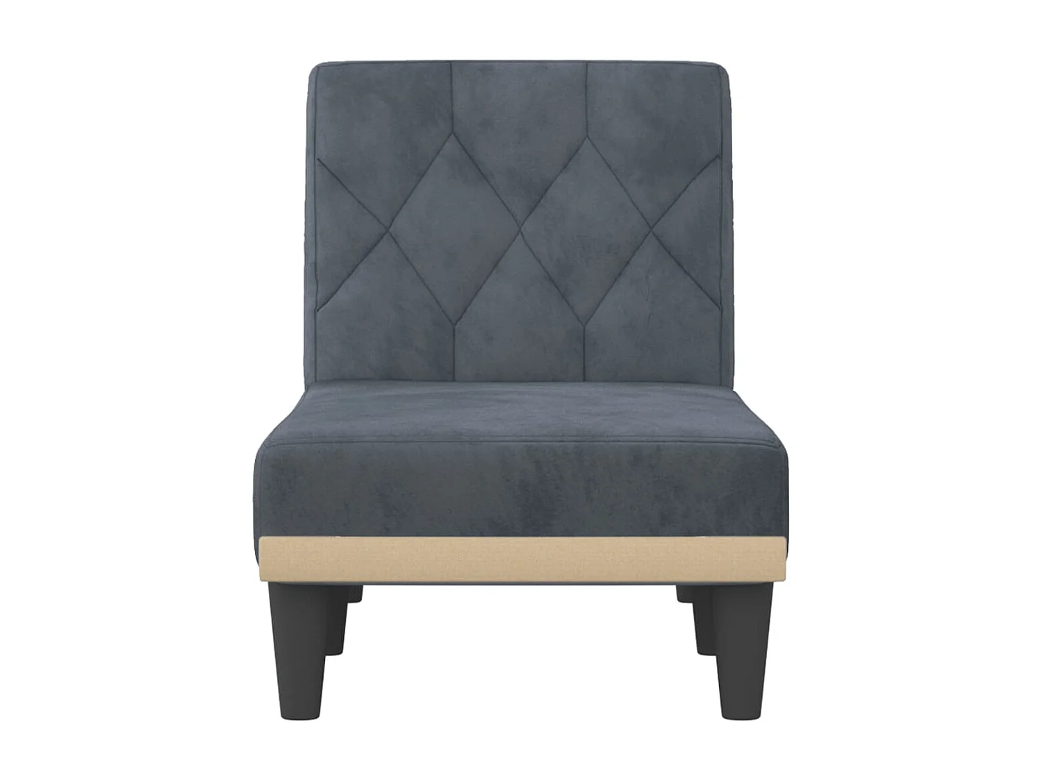 Chaise longue gris foncé velours