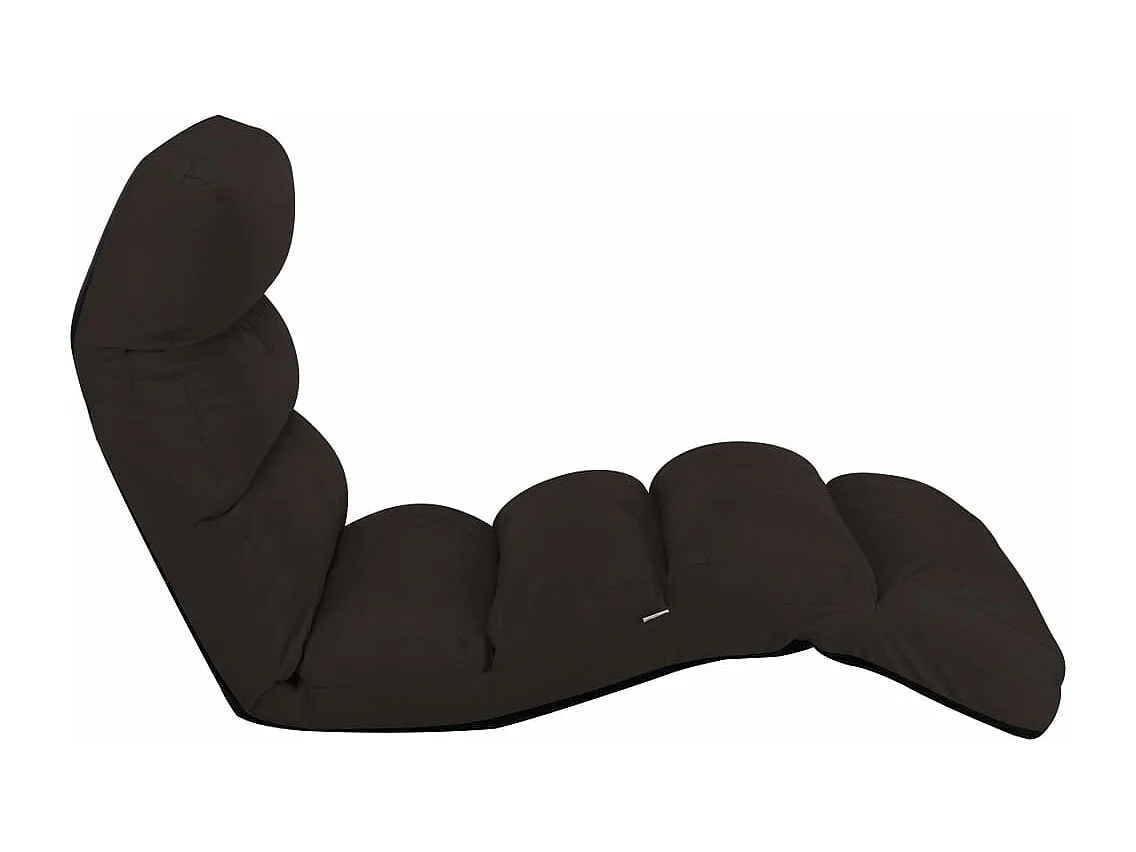 Chaise pliable de sol Marron Similicuir