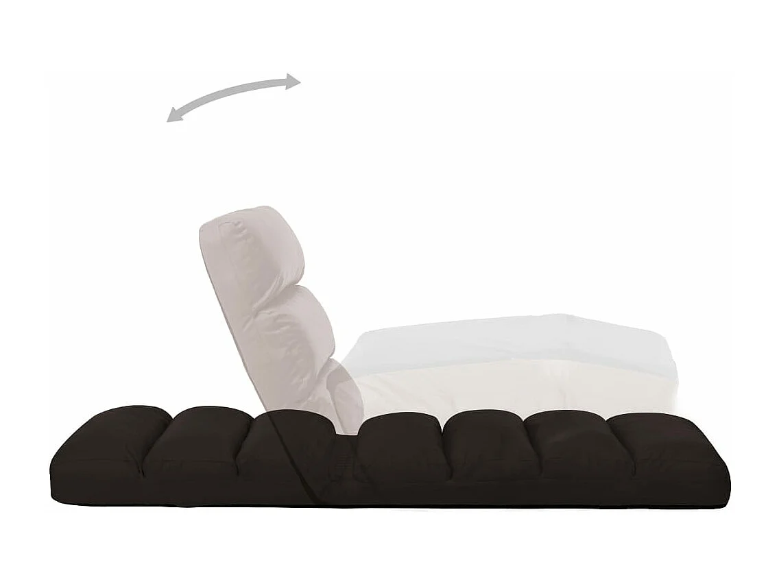 Chaise pliable de sol Marron Similicuir