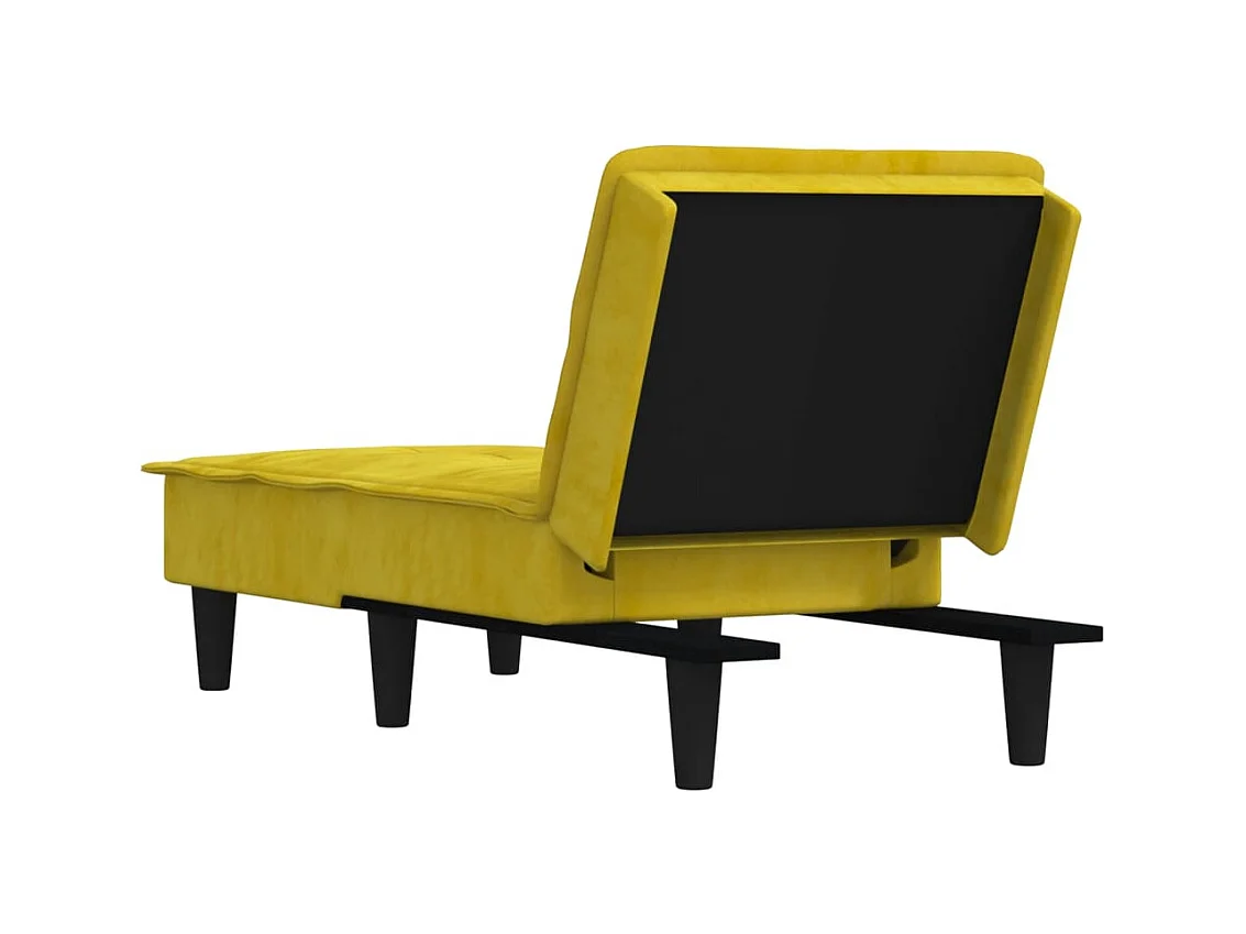 Chaise Longue in Velluto Giallo