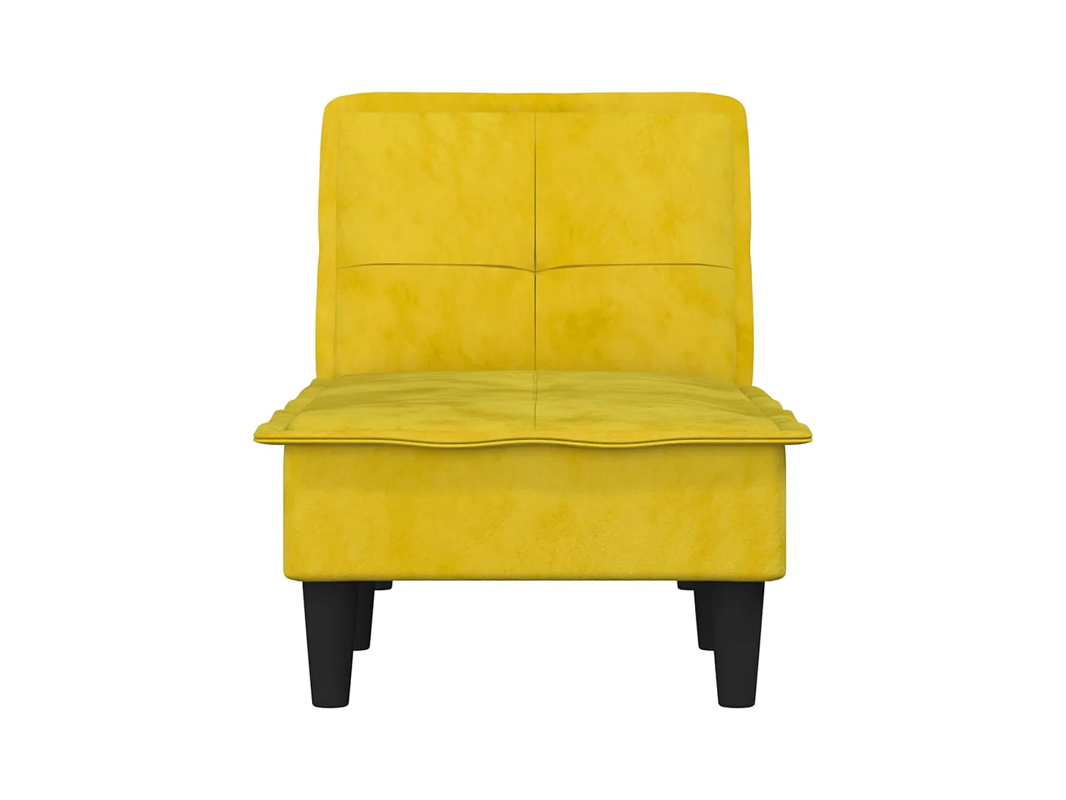 Chaise longue fluweel geel