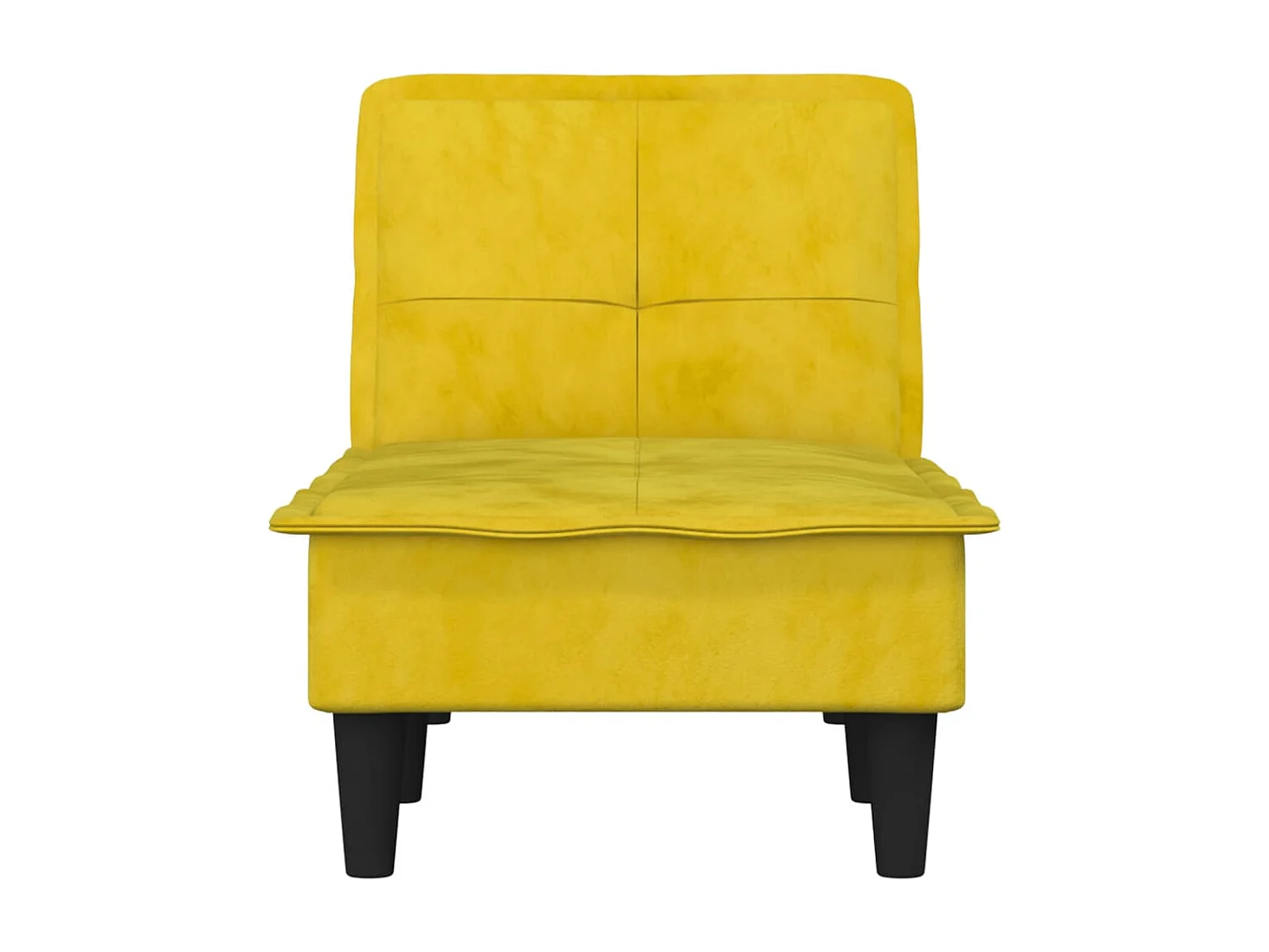 Chaise longue jaune velours