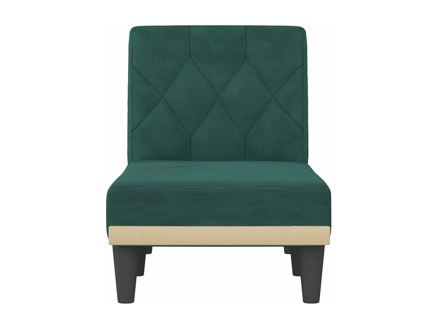 Chaise longue vert foncé velours