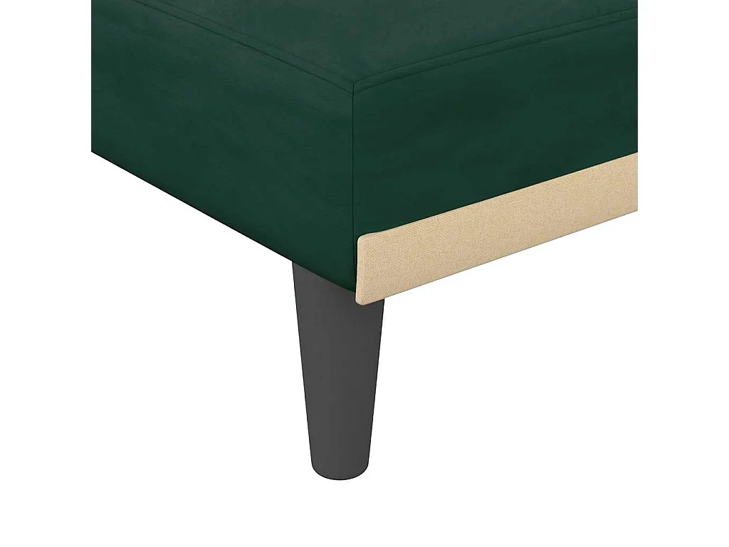 Chaiselongue Dunkelgrün Samt