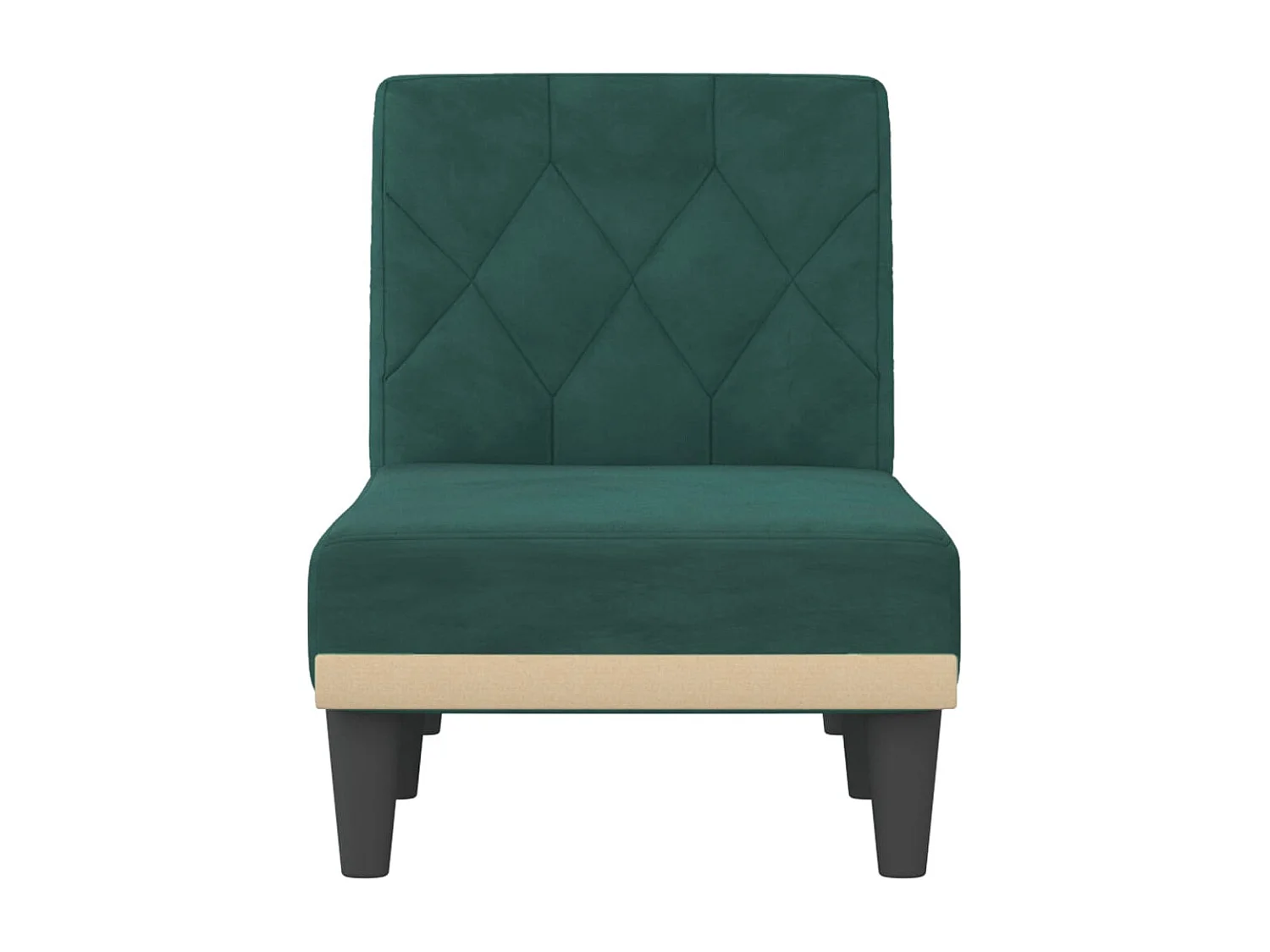 Chaise longue vert foncé velours