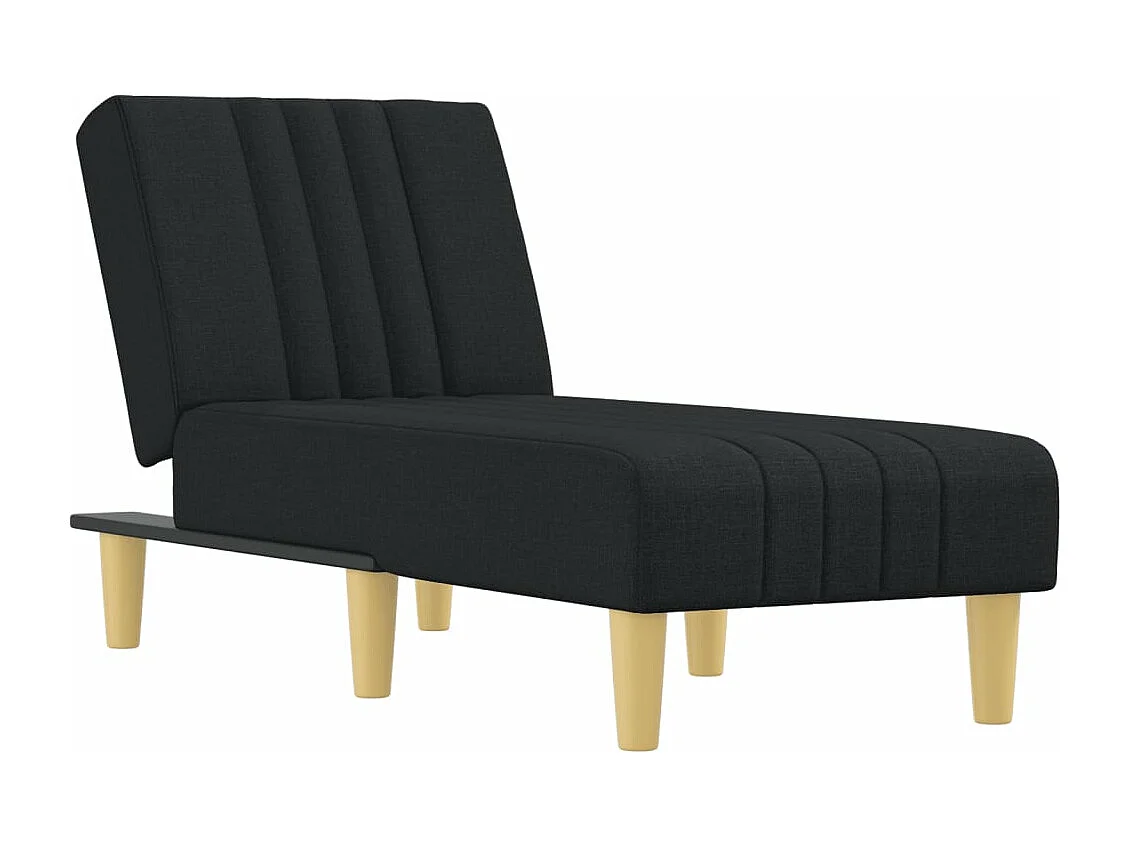 Chaise longue stof zwart