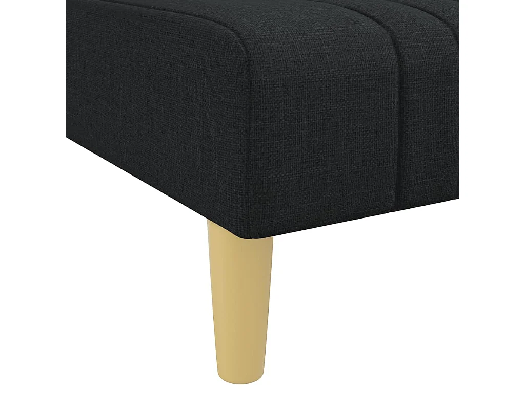 Chaise longue stof zwart