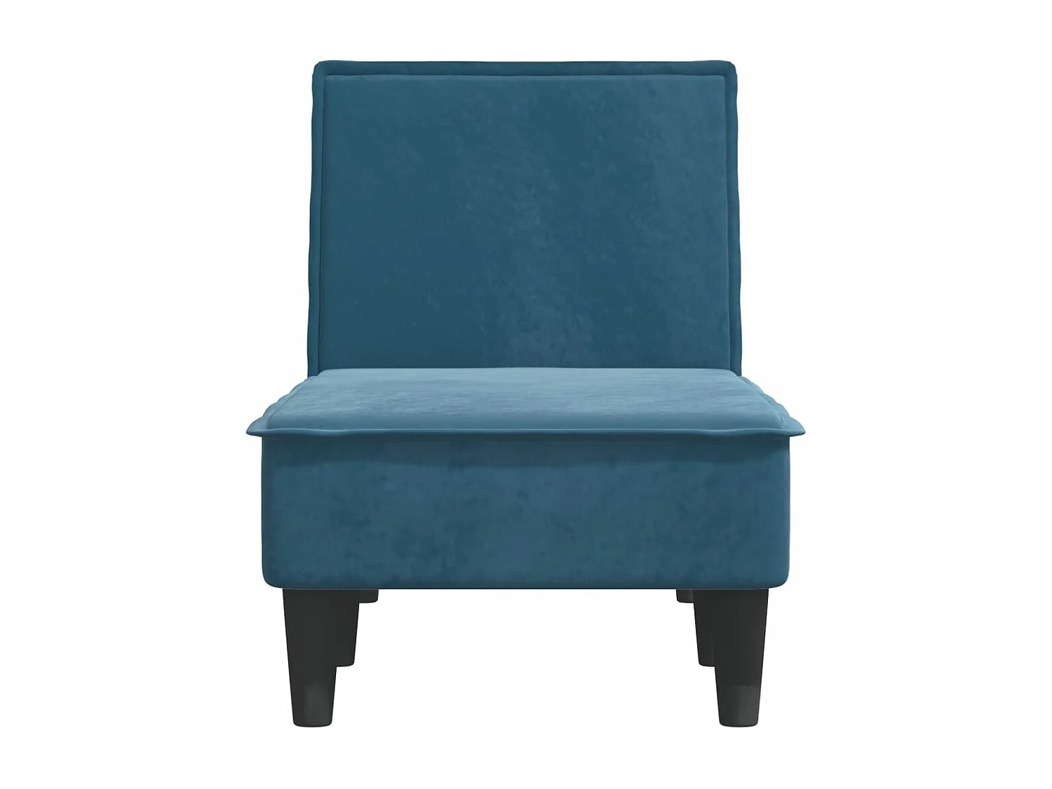 Chaise longue bleu velours
