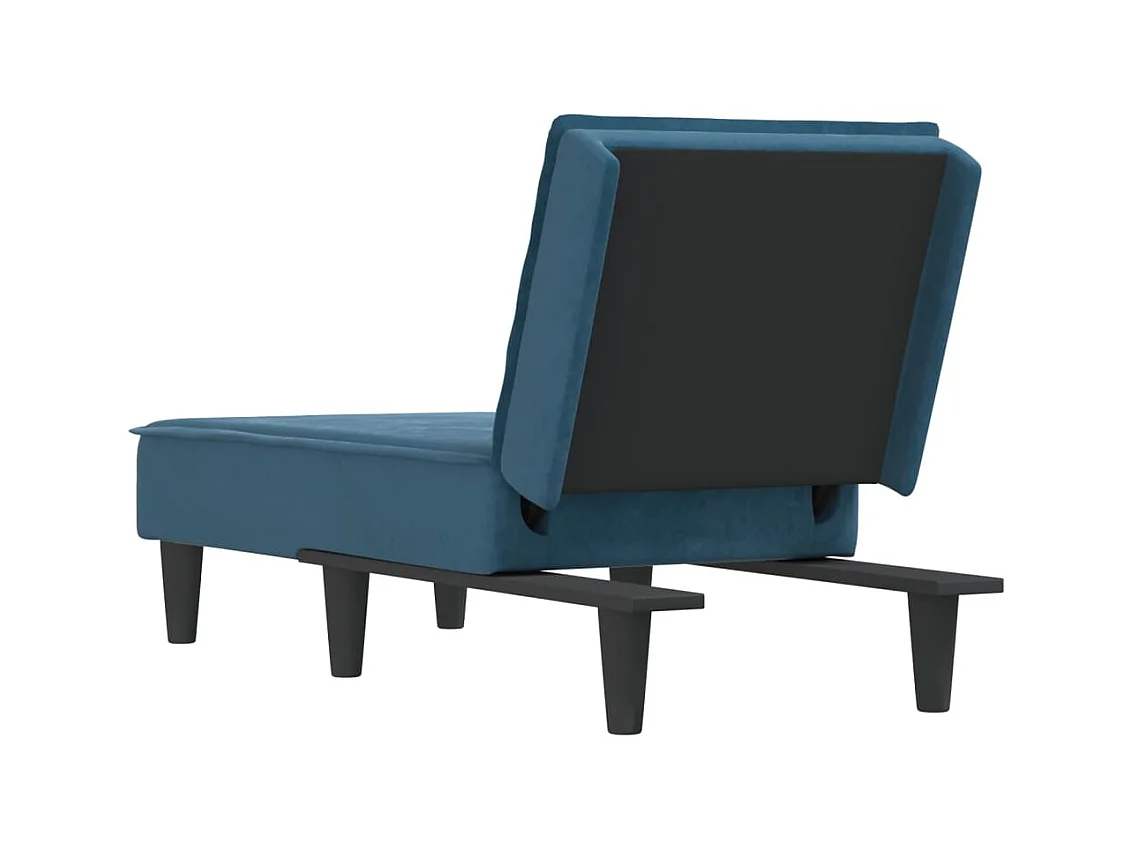 Chaise longue veludo azul