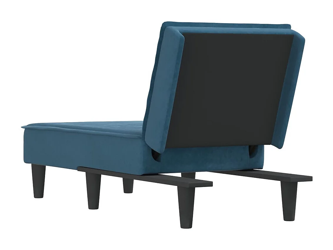 Chaise longue veludo azul