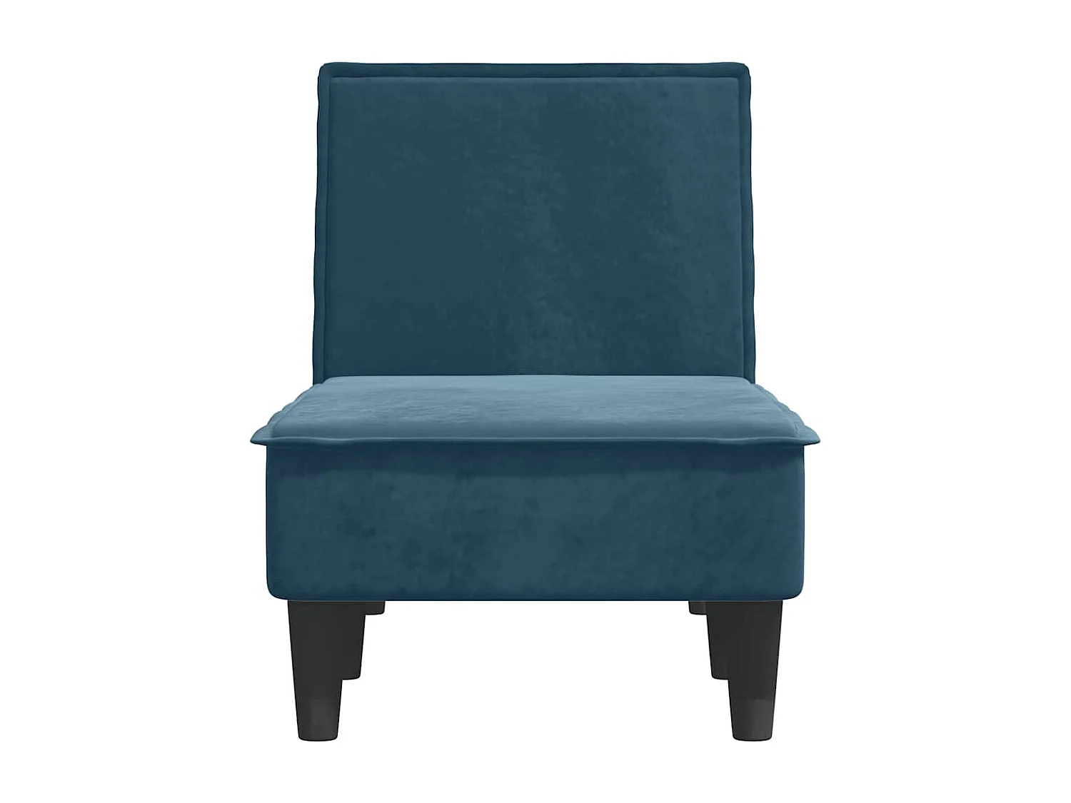 Chaise longue bleu velours