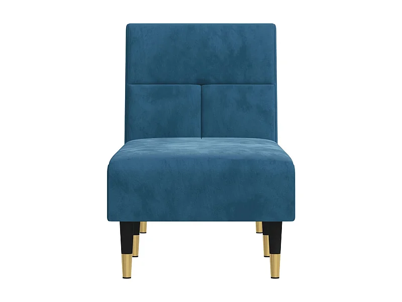 Chaiselongue Blau Samt