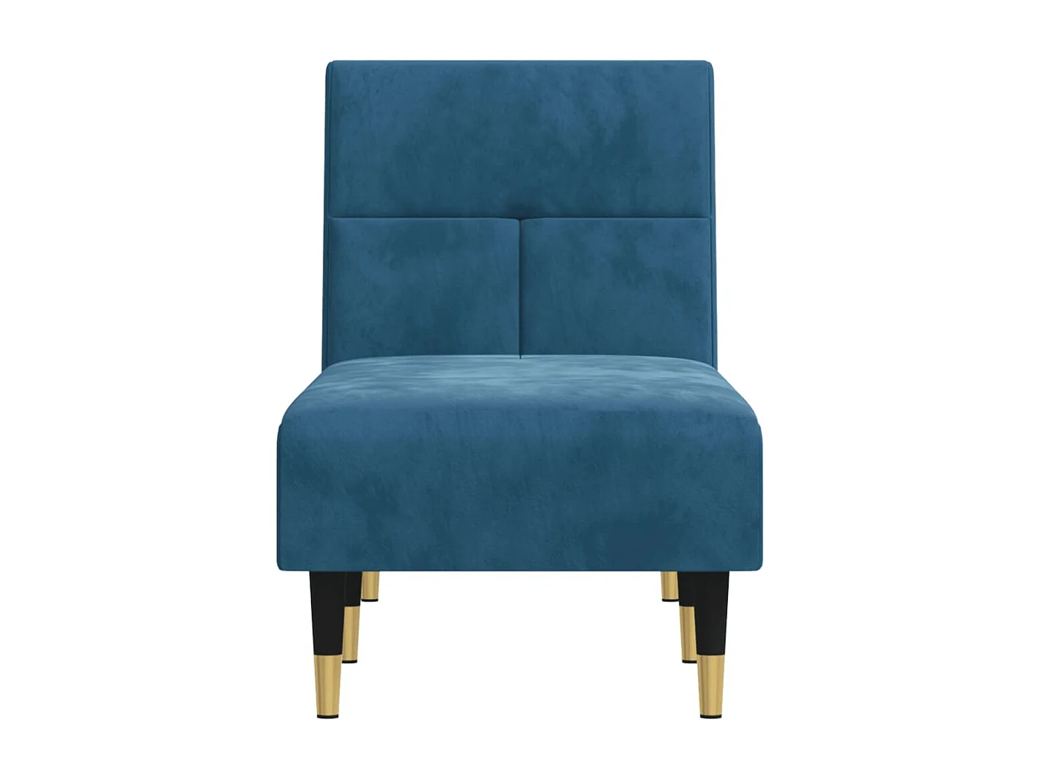Chaiselongue Blau Samt