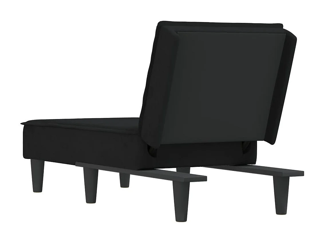 Chaise Longue in Velluto Nero