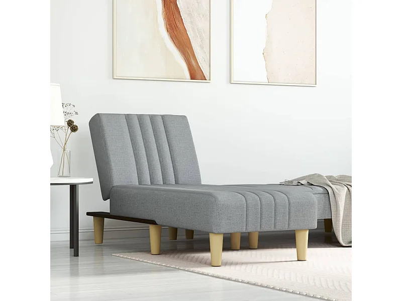 Chaiselongue Hellgrau Stoff