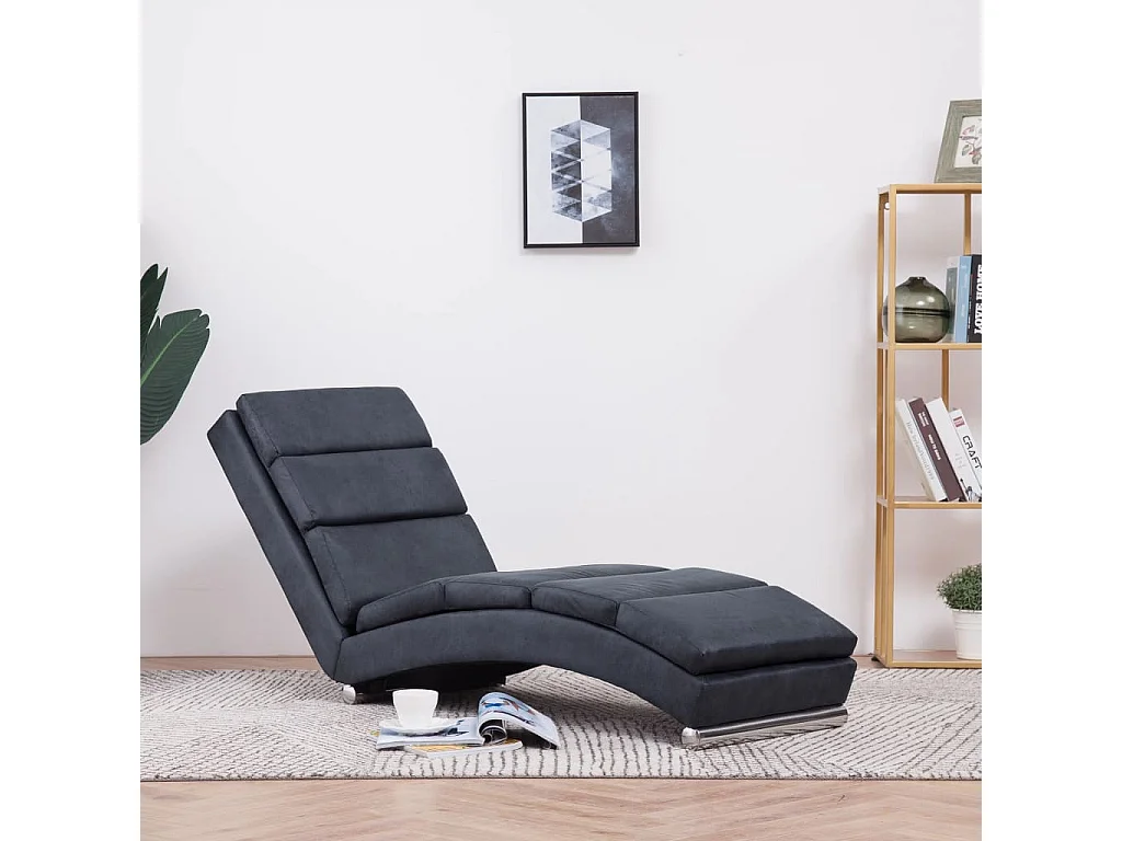 Chaise longue Gris Similicuir daim