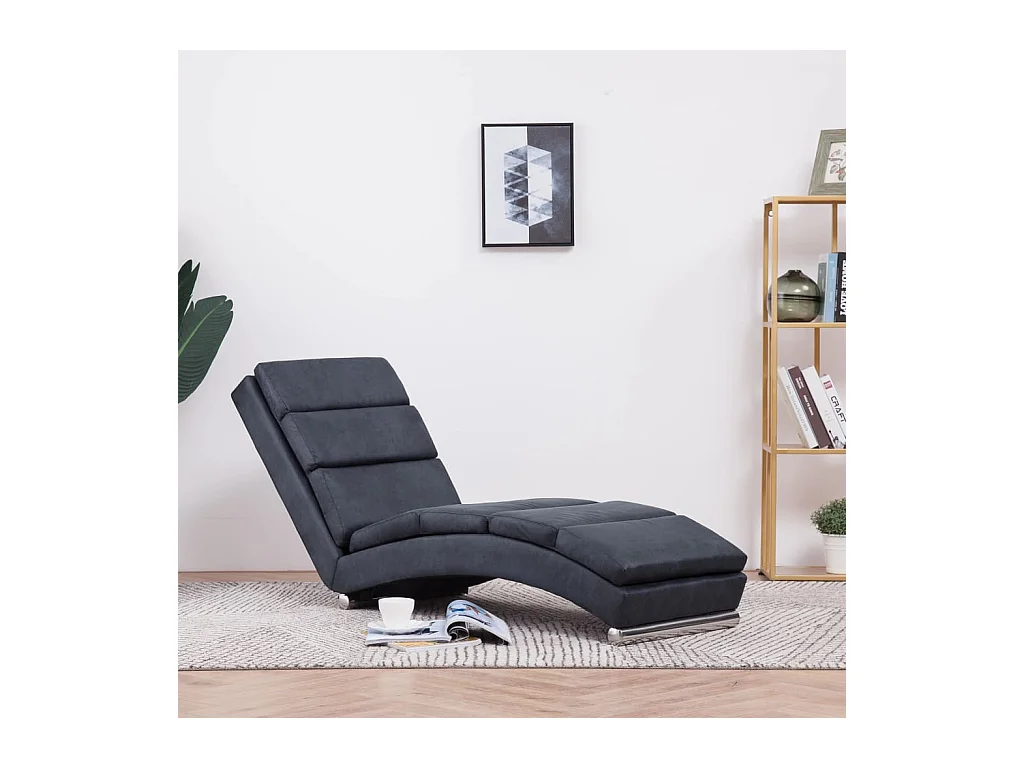 Chaise longue Gris Similicuir daim