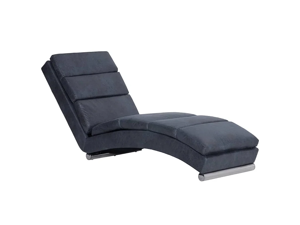 Chaise longue camurça artificial cinzento