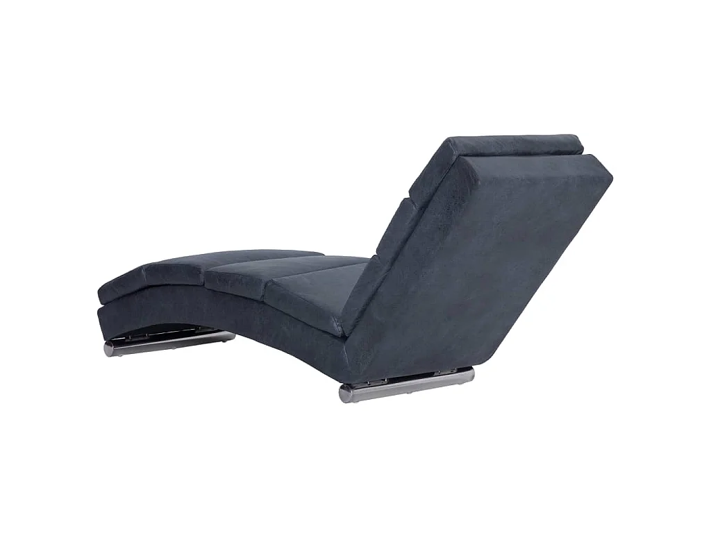 Chaise longue camurça artificial cinzento