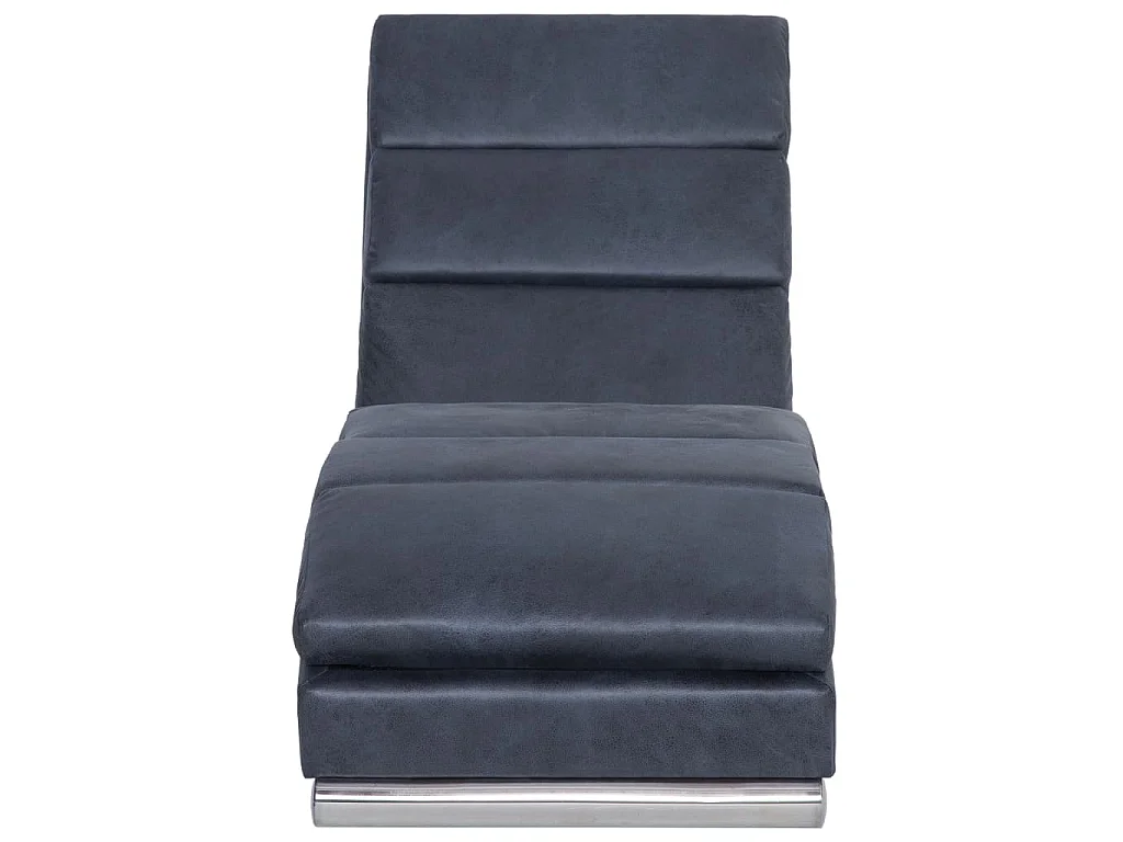 Chaise longue camurça artificial cinzento