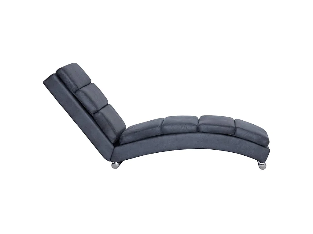 Chaise longue Gris Similicuir daim