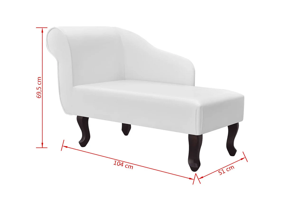 Chaise longue Blanc Similicuir