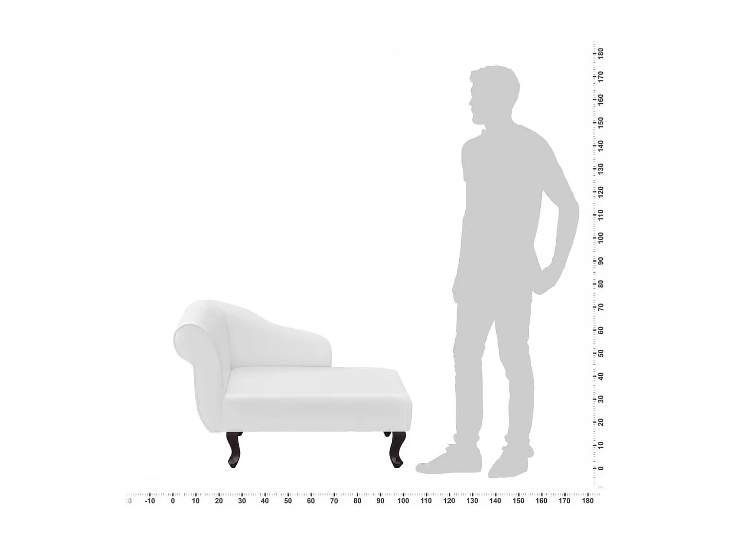 Chaise longue Blanc Similicuir