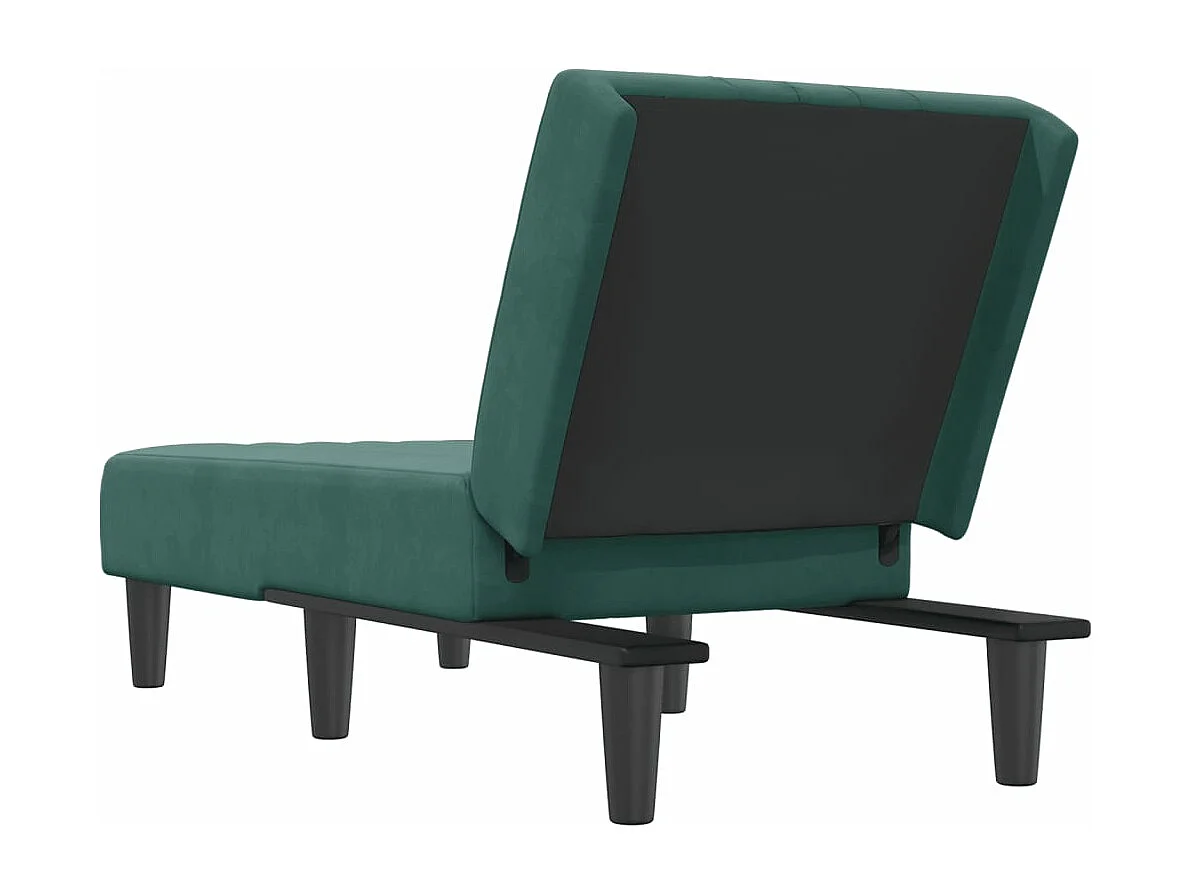 Chaise Longue in Velluto Verde Scuro