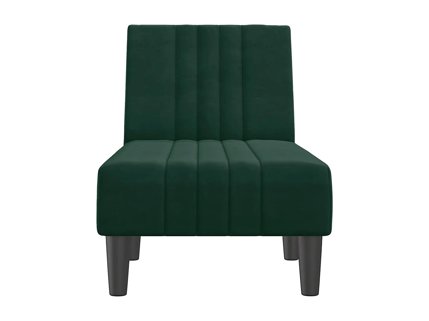 Chaise longue vert foncé velours