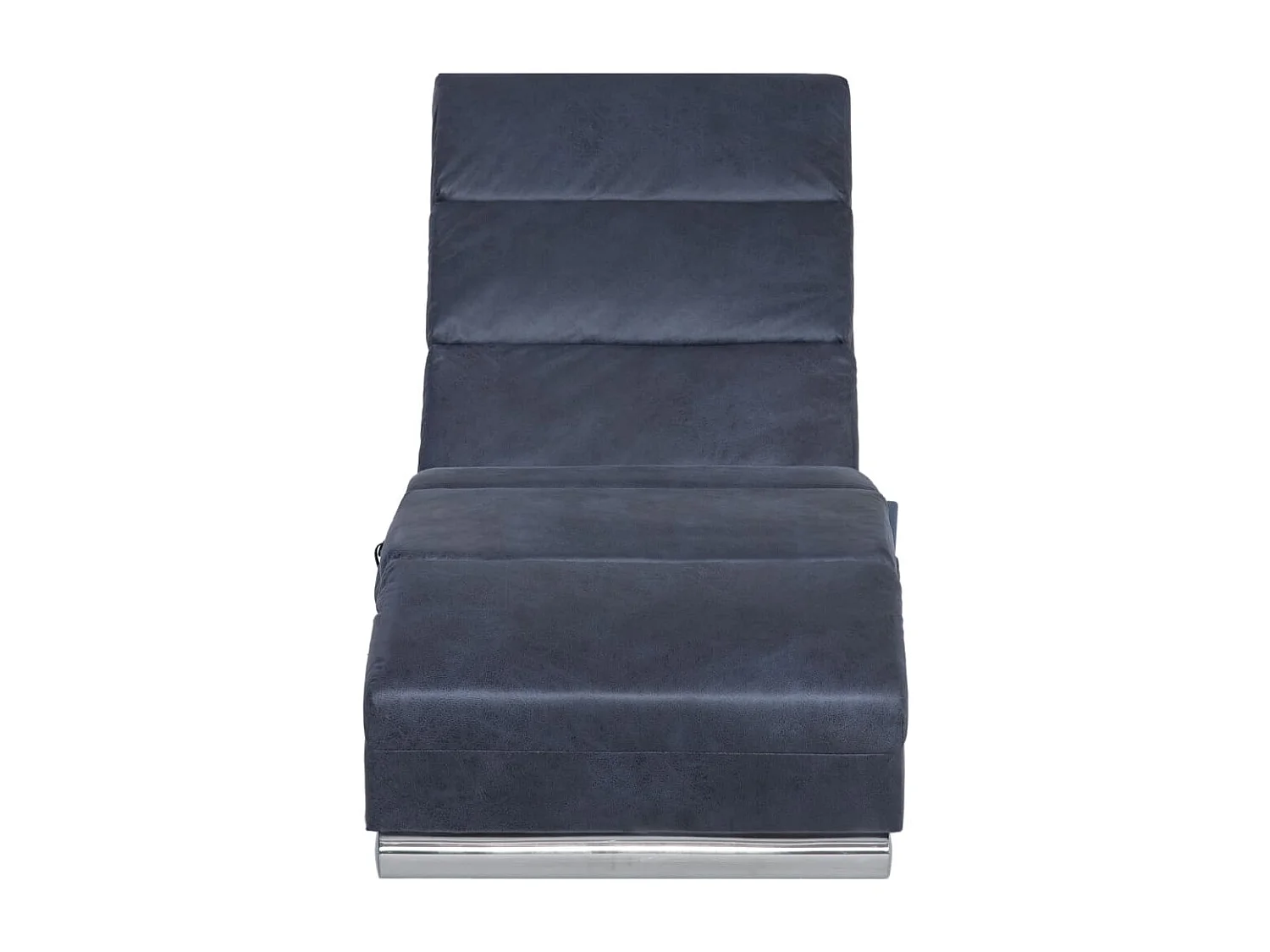 Massage Chaiselongue Grau Wildleder-Optik