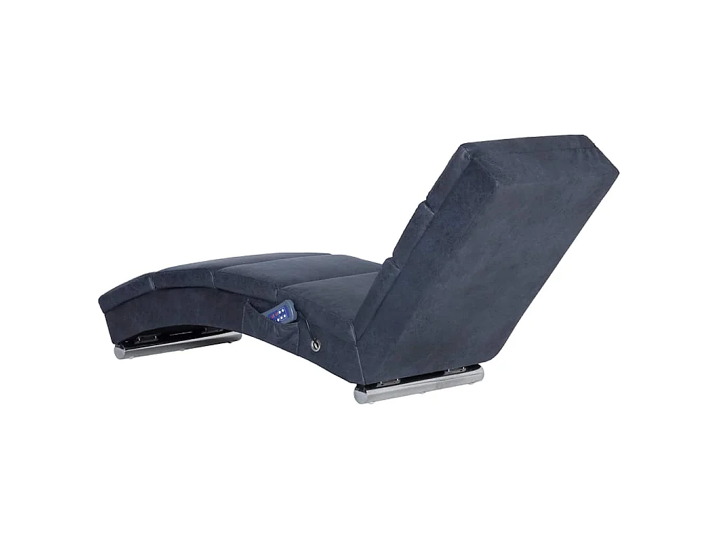 Chaise longue de longue Gris Similicuir daim