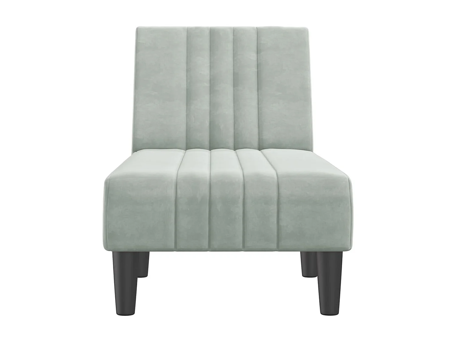 Chaise longue gris clair velours