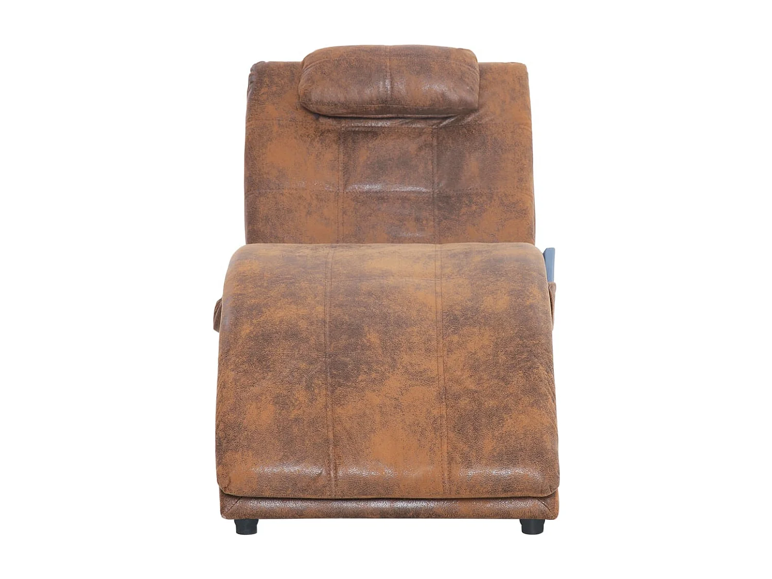 Chaise longue de massage avec oreiller Marron Similicuir daim