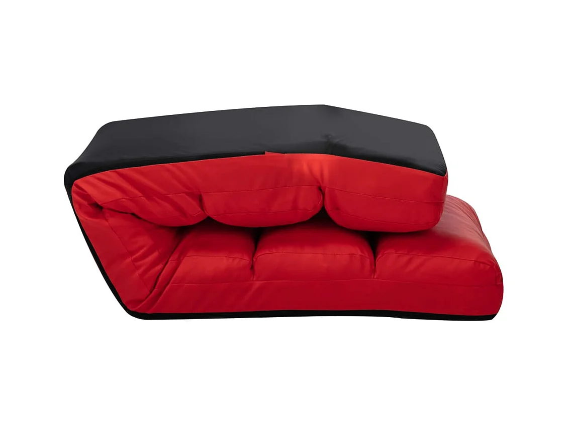 Chaise pliable de sol Rouge Similicuir