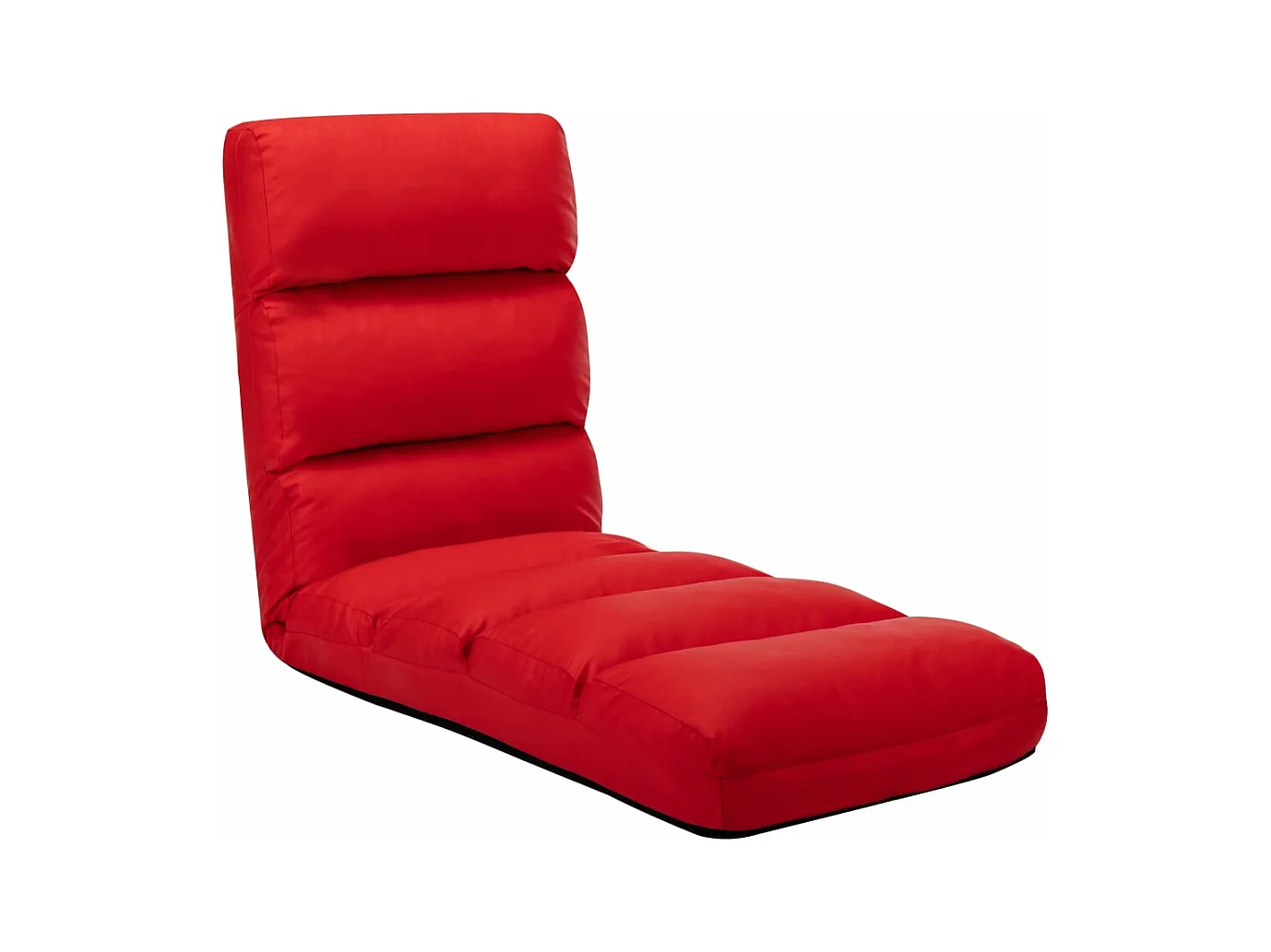 Chaise pliable de sol Rouge Similicuir