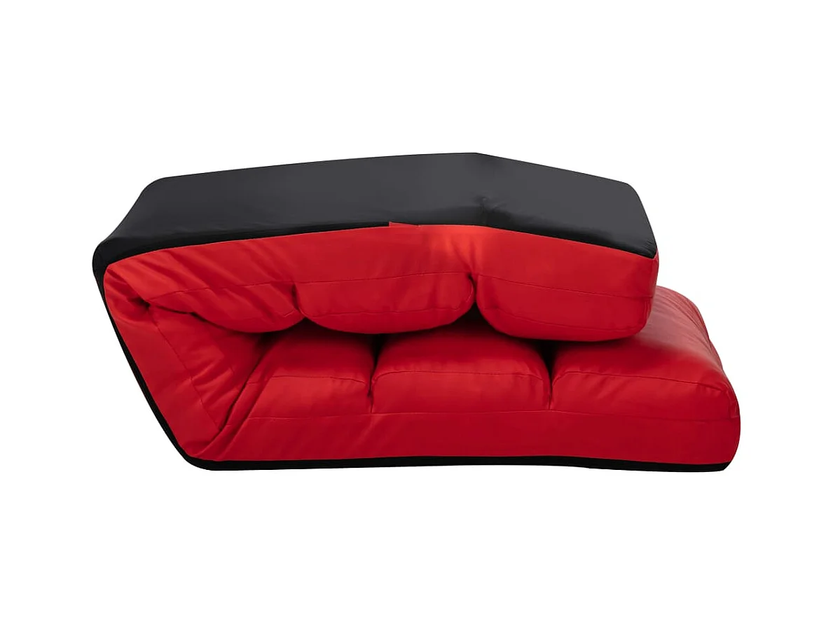 Vloerstoel inklapbaar kunstleer rood