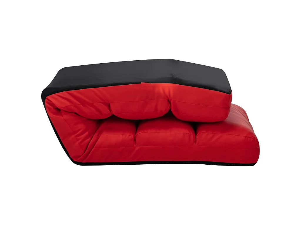 Chaise pliable de sol Rouge Similicuir
