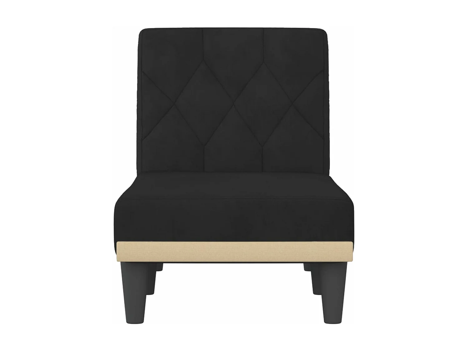 Chaise longue fluweel zwart