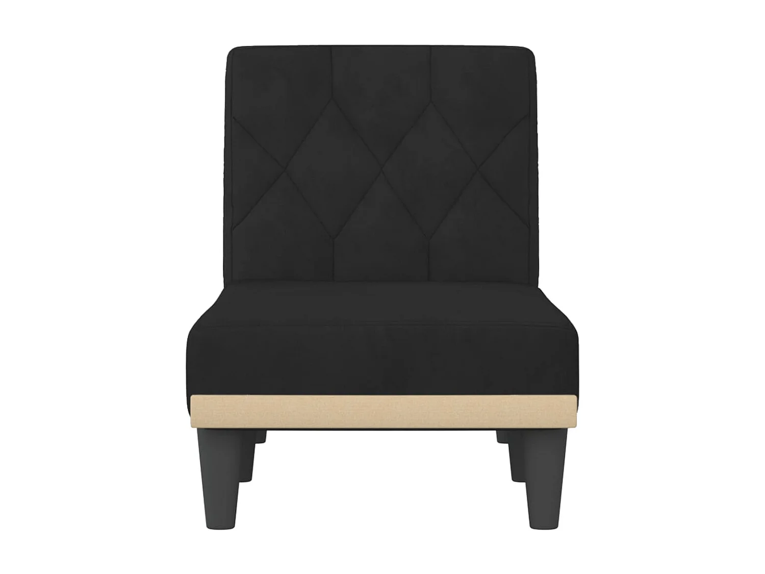 Chaise longue noir velours