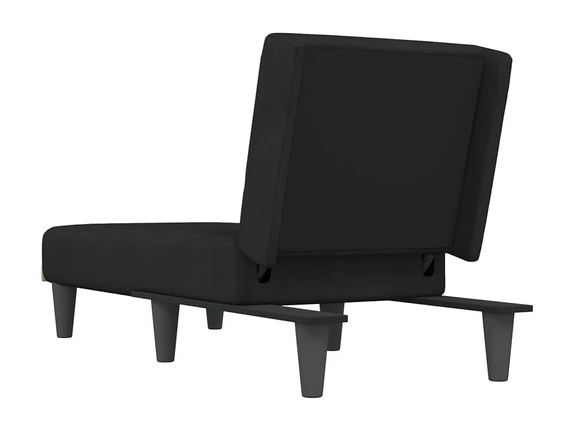 Chaise longue noir velours