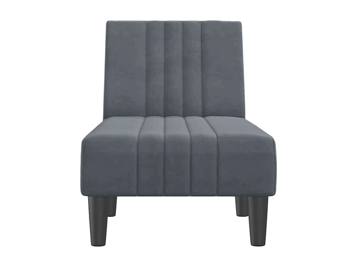 Chaise longue gris foncé velours