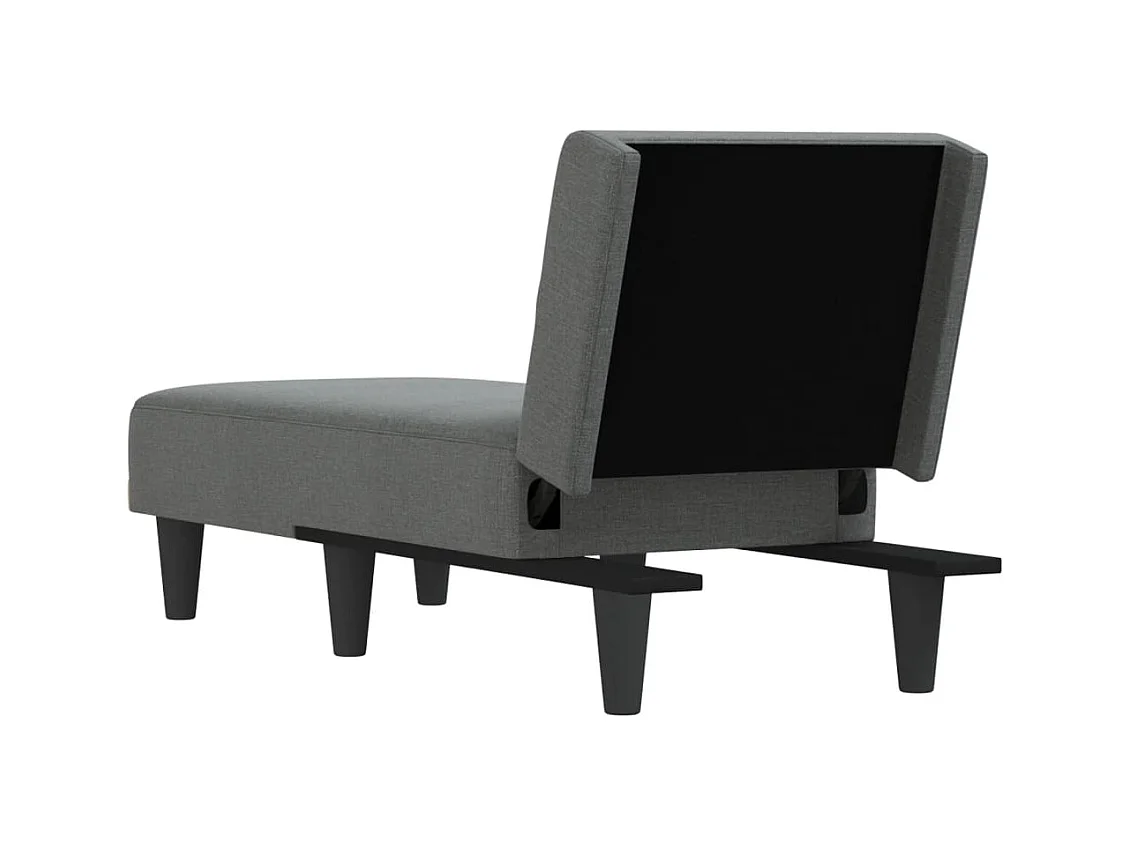 Chaise longue stof donkergrijs