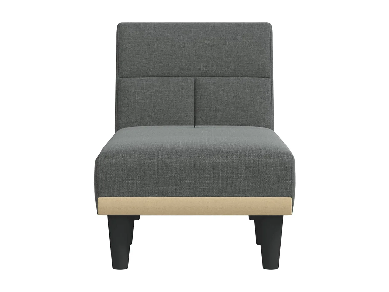 Chaise longue gris foncé tissu