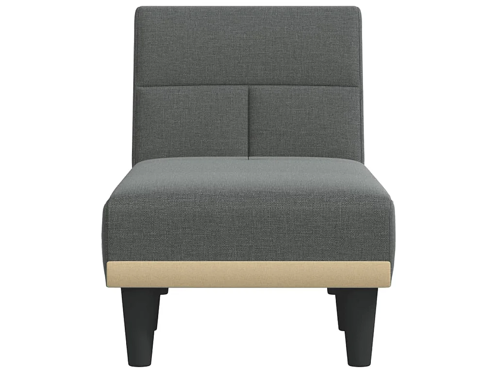 Chaise longue gris foncé tissu