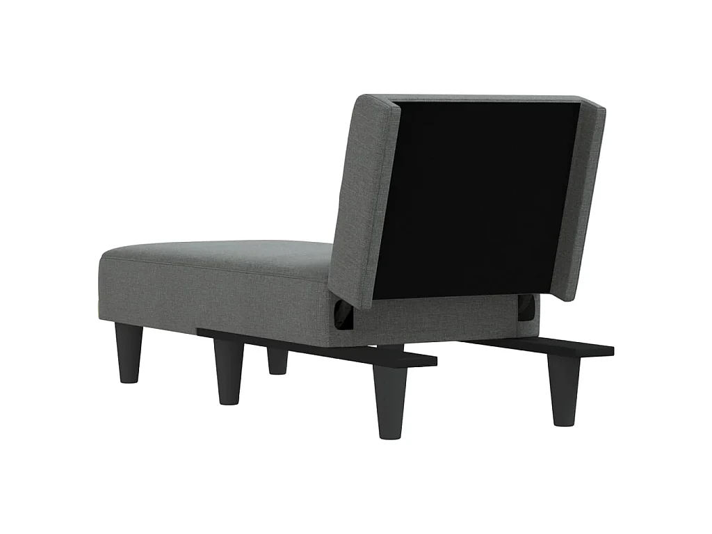 Chaise longue gris foncé tissu