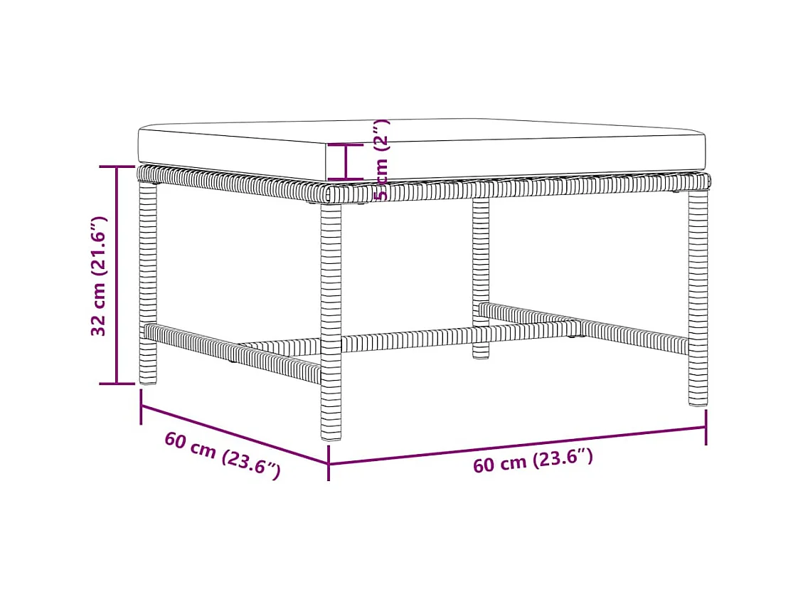 Salon de jardin 3 pcs avec coussins Gris Résine tressée